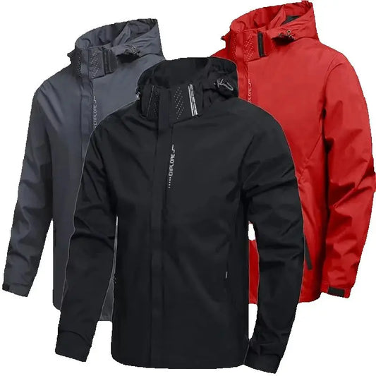 Chubasquero impermeable para exteriores para hombre, abrigo ligero para ciclismo con capucha, ropa de calle, chaqueta a prueba d
