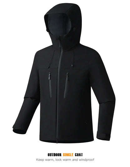 Women Men Waterproof Jacket Hiking Camping Trekking Windbreaker Unisex Outdoor Sporty Rain Coat Hooded Climbing Clothes