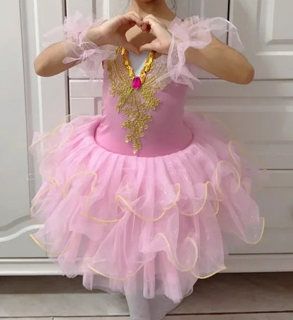Kids Outfit Ballet Leotard Girl Dress Elegant Vestido Girls Clothes Tutu Baby Dresses Children Ballet Skirt Dance Costume Summer