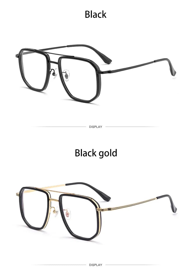 Fashion New Business Men's Large-rimmed Glasses Can Be Customized Prescription Anti-blue Light Glasses Retro Glasses Frame