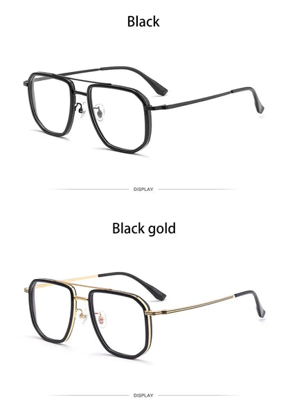 Fashion New Business Men's Large-rimmed Glasses Can Be Customized Prescription Anti-blue Light Glasses Retro Glasses Frame