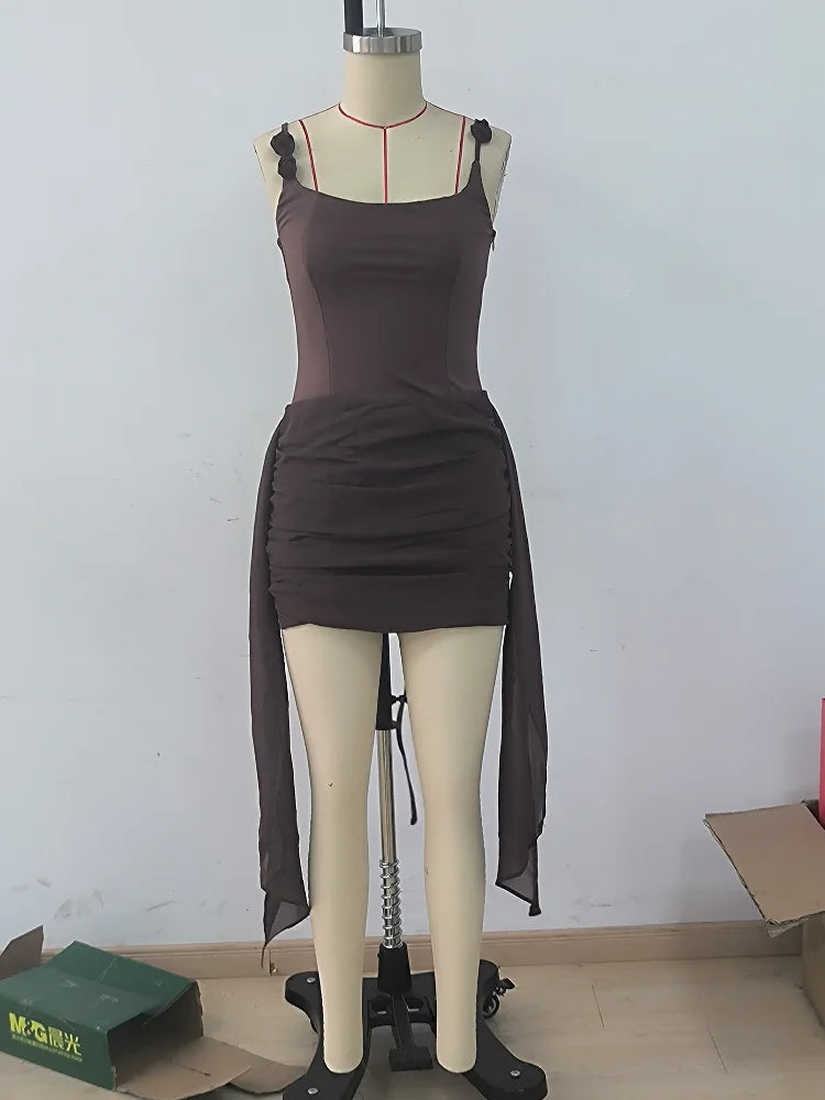 Trendy Night Out Mini Dress Sweet Feminine Hot Stylish Party Women Gowns Edgy Bold Summer Ladies Fashion Streetwear