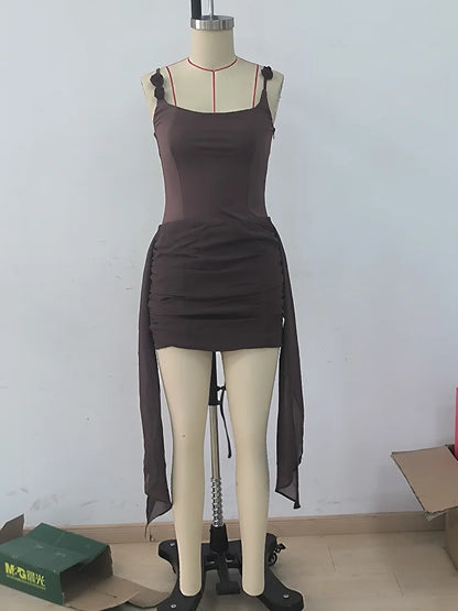 Trendy Night Out Mini Dress Sweet Feminine Hot Stylish Party Women Gowns Edgy Bold Summer Ladies Fashion Streetwear