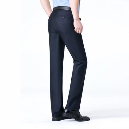 Brand New High-end Men's Wool Pants -Wool Blend Thin Fabric for Summer,Business Formal Dress Pants,Wool Blend Trousers