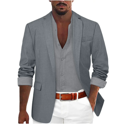 2026 Fashion Men's Clothing Business Casual Blazer Coats Classic Single Button Slim Fit Suit Jackets Elegant Gentleman Suit Tops
