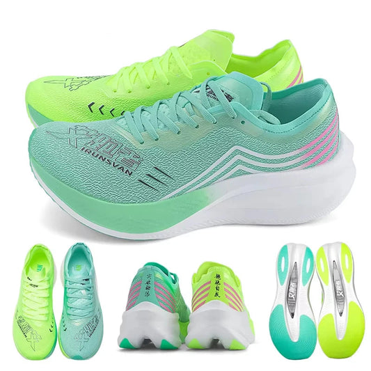 Professional Running Shoes Man Nylon Carbon Plate Athletic Training Sport Shoes Outdoor Non-slip Original Sneakers