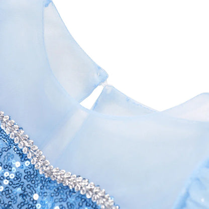 Elsa Girl Dresses Princess Costume Children's Sequin Fantasy Children's Cosplay Queen Clothes Halloween Carnival Party Dresses