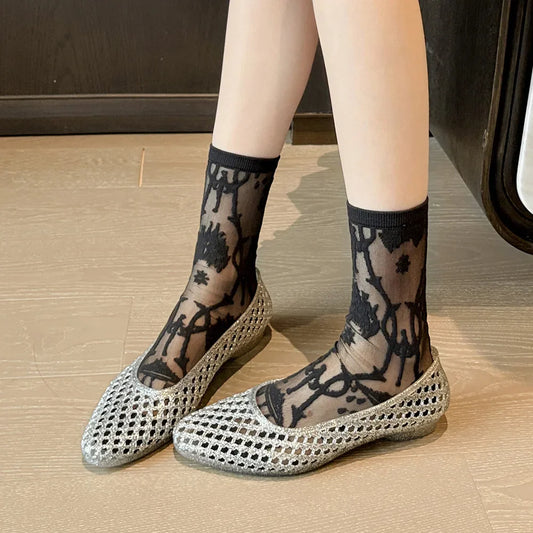 Kids'Casual Shoes Sandals Summer Princess Jelly Shoes Baotou Beach Shoes Soft soled Crystal Shoes New Style Size 35-40