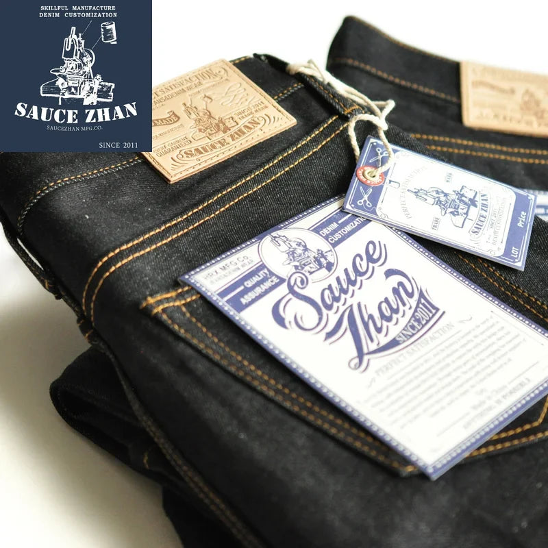 Jeans for Men  Denim Jeans Unwashed BLUE Jeans 14.5 Oz Motorcycle Jeans
