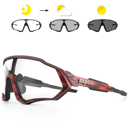 Photochromic Cycling Glasses Bicycle for Outdoor Sports Sunglasses MTB Road Goggles Bike Eyewear Men Women Cycl Equipment