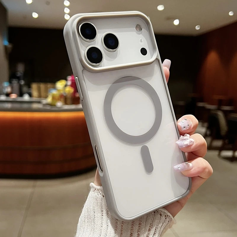 New 17 pro max Clear Magnetic Phone Case for iPhone 17 Air 17 pro max Magsafe Candy Color Transparent Protector Back Cover