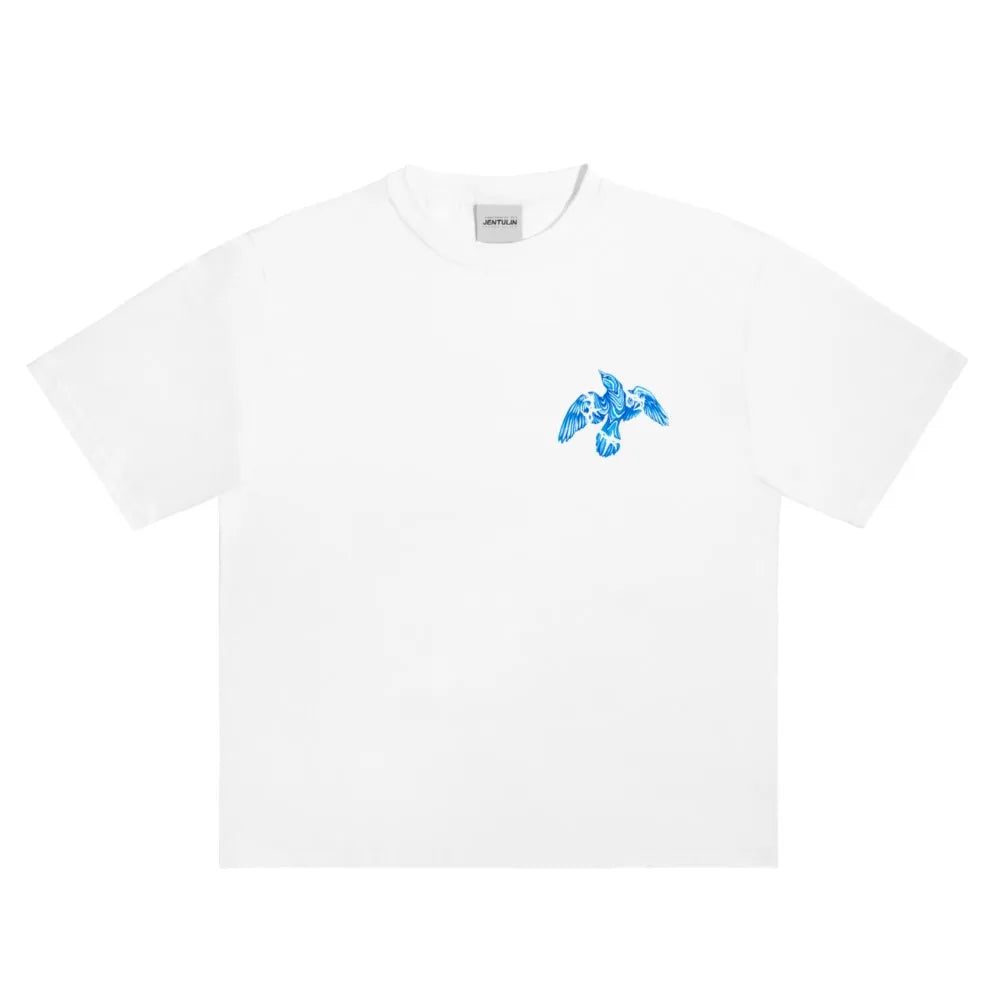 Harajuku Oversized Streetwear Men's Clothing The Bright Side Graphic Print Tshirt Cotton Hip Hop Punk Short Sleeve Tops Goth Y2k