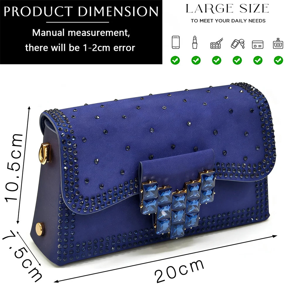 Elegant Green Rhinestone Slingback Heels & Matching Handbag Set by Venus Chan 2026 – Stylish Pointed Toe Design for Women