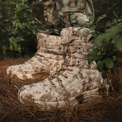Men Tactical Boots Waterproof Army Work Climbing Hiking Shoes Training Motorcycle Hunting Safety Unisex Desert Boot High Quality