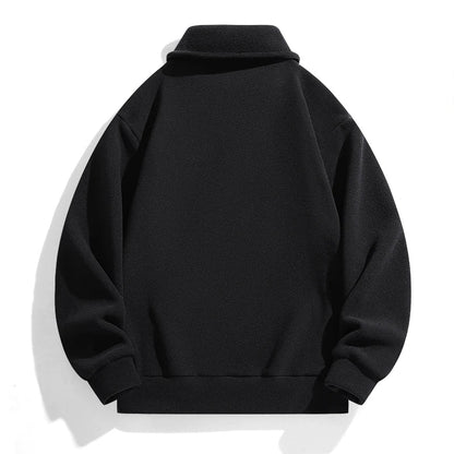 Plus Size Men Sweatshirt Half Zip Long Sleeve Pullover 6XL 7XL 100-175kg Solid Color Tops Autumn Winter Big Size Men Clothing