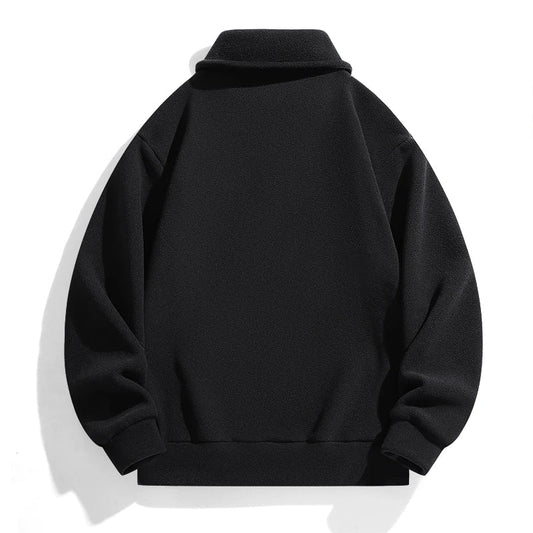 Plus Size Men Sweatshirt Half Zip Long Sleeve Pullover 6XL 7XL 100-175kg Solid Color Tops Autumn Winter Big Size Men Clothing
