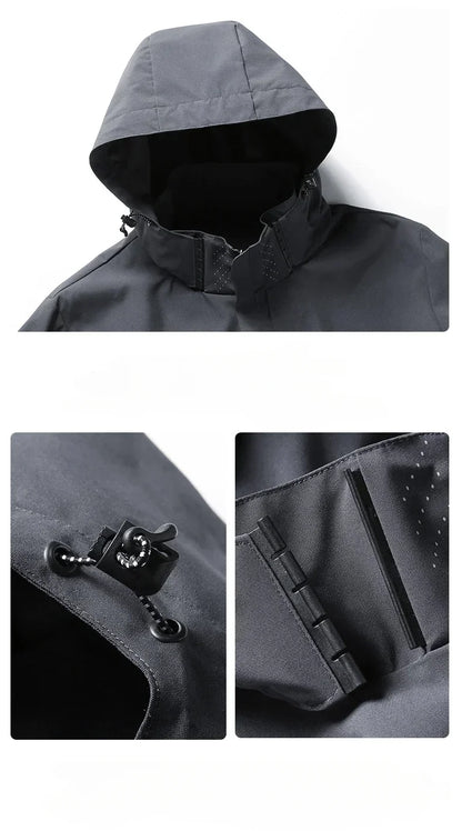 Men's Outdoor Waterproof Raincoat Lightweight Cycling Coat with Hood Streetwear Hiking Windproof Jacket Climbing Outdoor Jackets