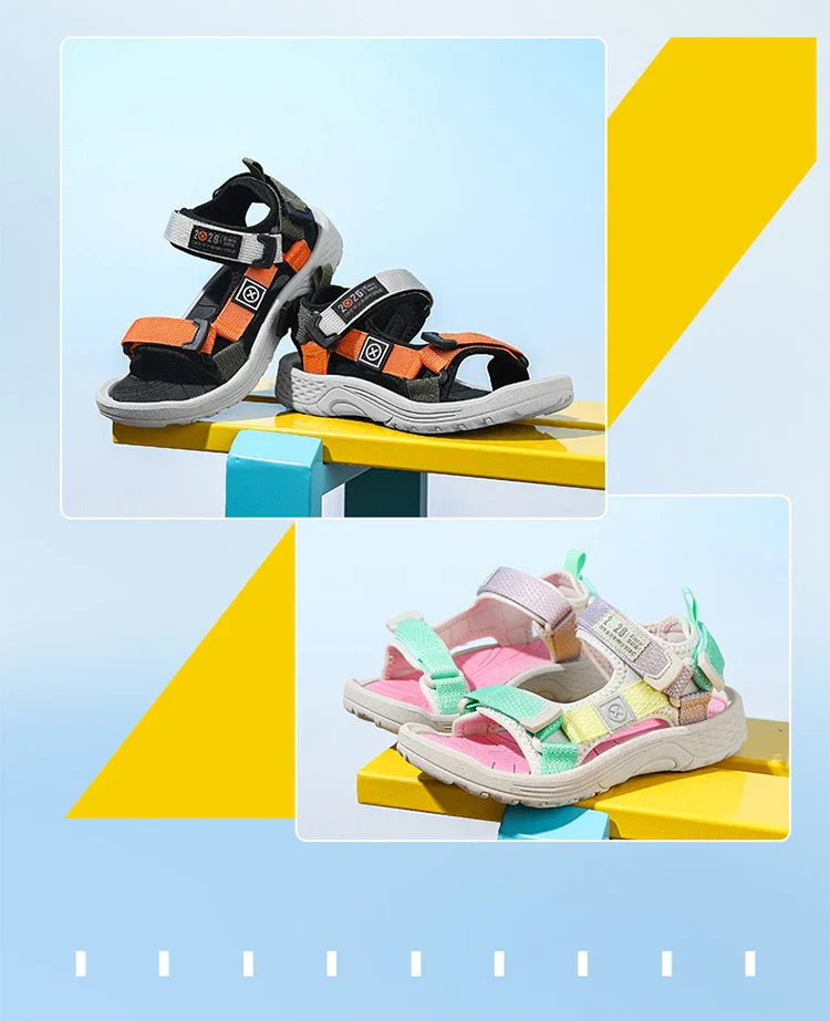 Children's Sandals Boys Girls Breathable Summer Sport for Outdoor Beach Shoes Open-Toe Comfortable Walking Sandalies Size 30-38
