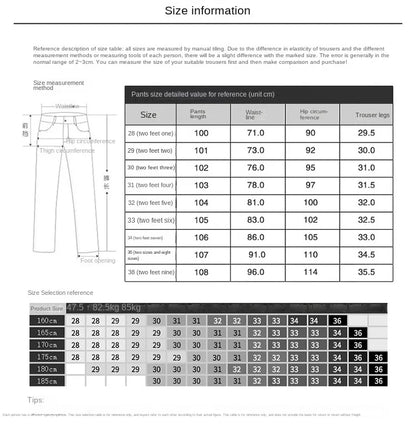 2024 New High-End Jeans Men's Light Luxury and Simplicity Versatile Casual Fashion Men's Clothing Slim Fit Tapered Pants