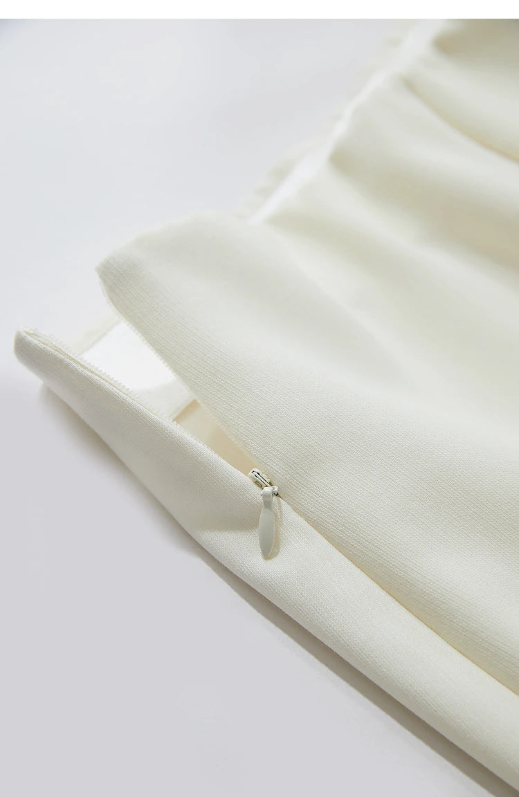 Minimalist Skirt Mermaid For Women 2025 Spring New Elegant Office Lady Solid Mid Length Slim Thin Elastic Skirts 12521065