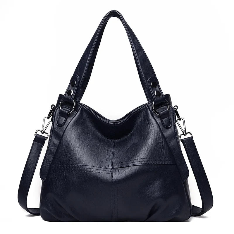 2024 Trend Large Capacity Genuine Tote Shoulder Bags Fashion Top-Handle Bag High Quality Leather Sac Casual Design Handbag Purse