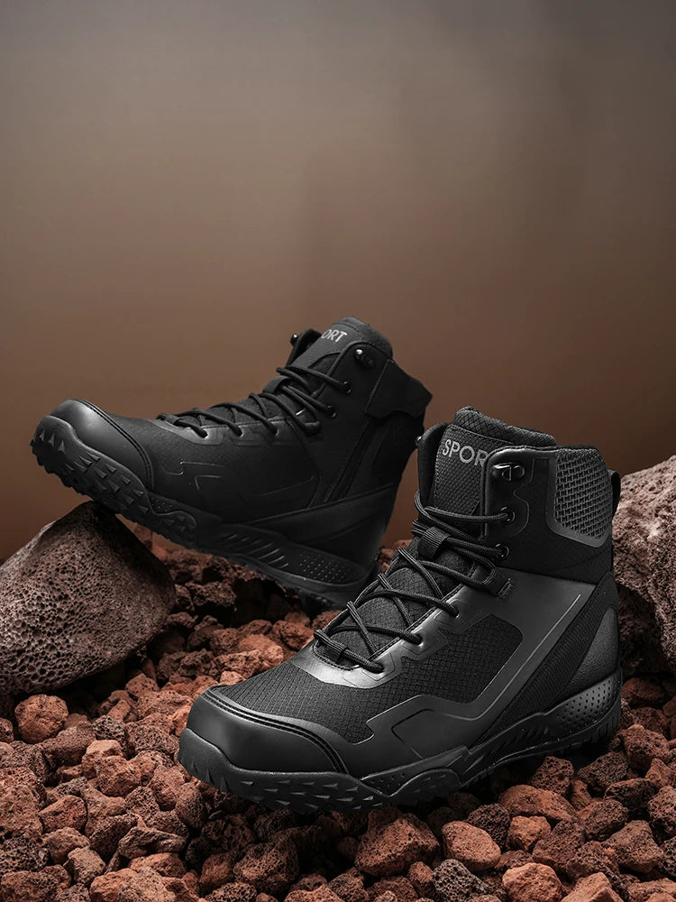 New Men Tactical Boots Waterproof Outdoor Casual Ankle Man Boot Desert Military Climbing Hunting Work Safety Hiking Male Shoes
