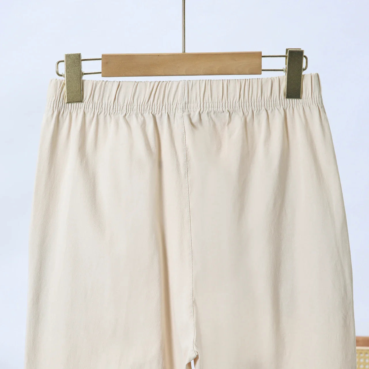 Summer Casual Washed Cotton Women's Plus Size Pants 2025 Elastic Waist Office Casual Outdoor Trousers Breathable Cool Clothing