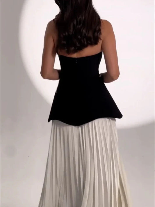 Elegant Evening Dresses Jersey Flowers Pleat Strapless A-line Long Dress Exquisite High Quality Prom Party Gown Women Customized
