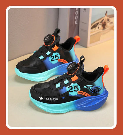 Children‘s Breathable Basketball Shoes Non-slip Sports Training Shoes Outdoor Lace-up Boys Girls Jogging Sneakers Athletic Shoes