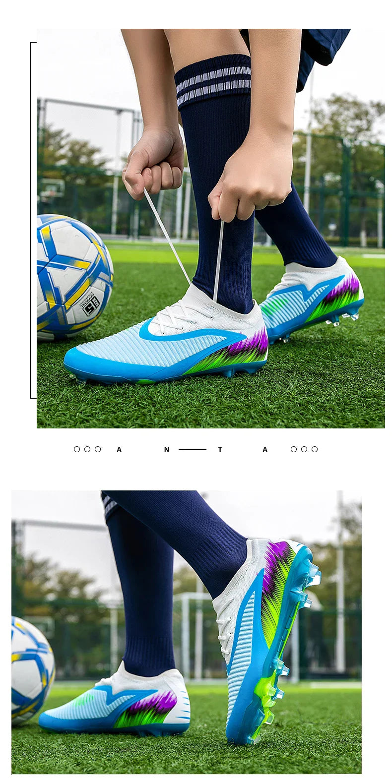 New Men Soccer Shoes Cleats Women Professional Football Boots Training Outdoor Durable Firm Ground Lightweight Adult Rugby