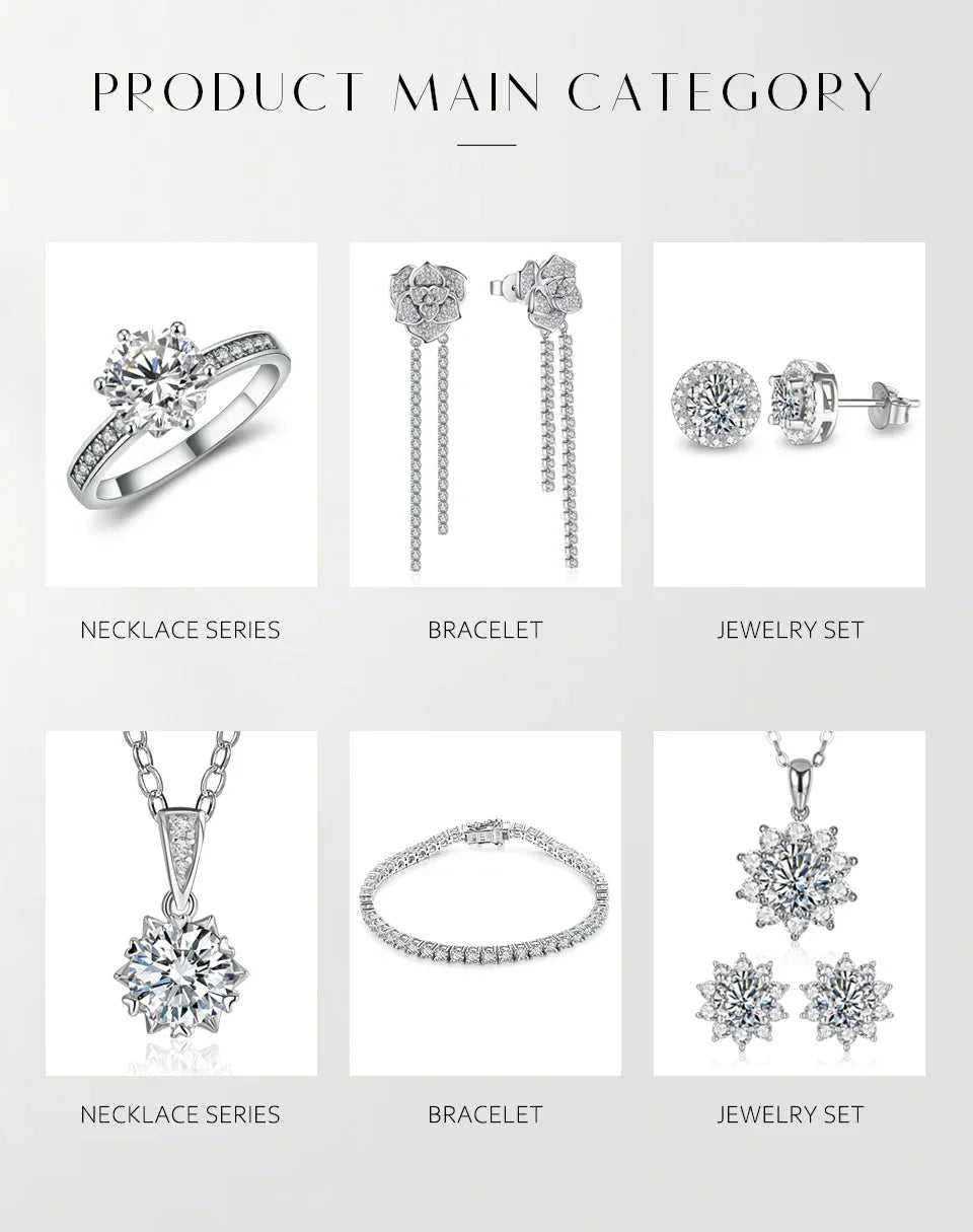 Real 2 Carat D Color Moissanite Earrings 로듐 For Women Gold Color 100% 925 Sterling Silver Sparkling Fine Jewelry