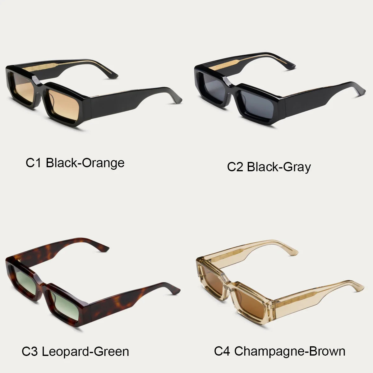 New High Quality Handmade Thick Acetate Frame Men Polarized Sunglasses Outdoor UV400 Protection Women Sunglasses Customized Logo