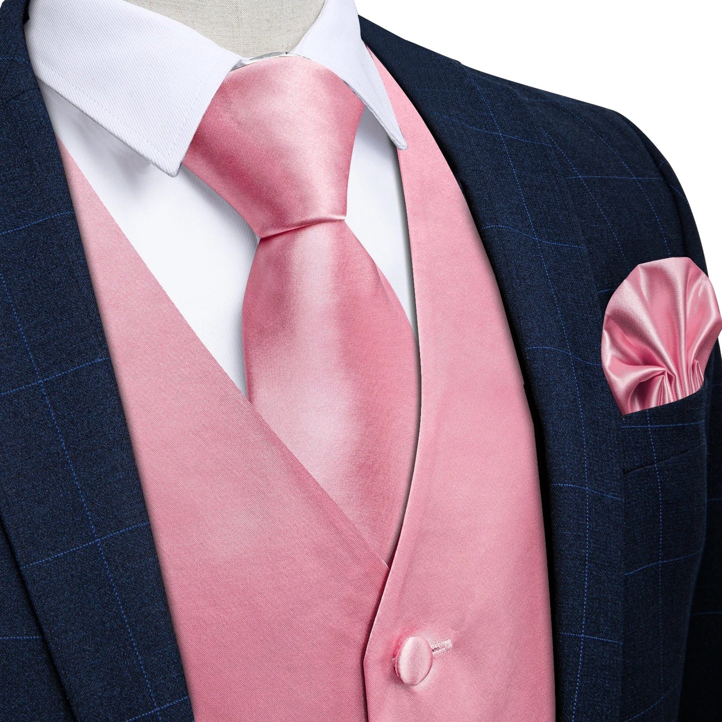 Wedding Party Green Men's Vest Shirt Accessories Fashion chaleco hombre for Man Four Seasons Wear Wholesale Necktie Handkerchief