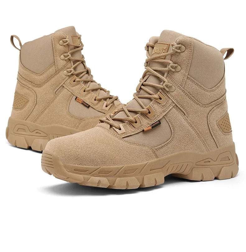 New Men Tactical Boots Ankle Waterproof Desert Hunting Hiking Shoe Unisex Lace Up Male Army Boot Brand Motorcycle Climbing Shoes
