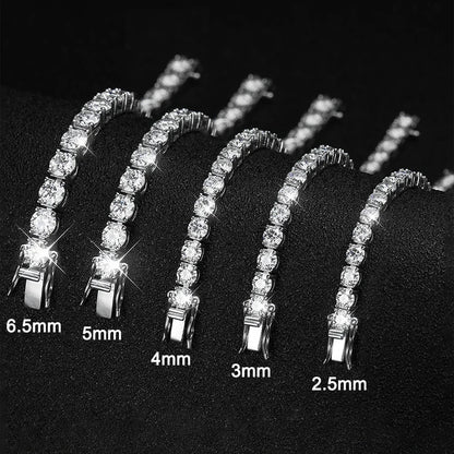 3-6.5MM Moissanite Tennis Bracelet for Women Man 925 Sterling Silver All Lab Grown Diamond Bracelets Wedding Clsssic Jewelry
