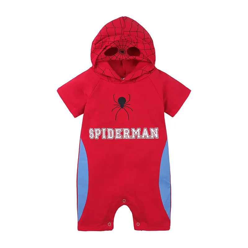Spider Man Batman Captain Baby Rompers Newborn Baby Kawaii Cute Anime Cartoon Cosplay Costume Jumpsuit Cotton Clothes Kid Gift