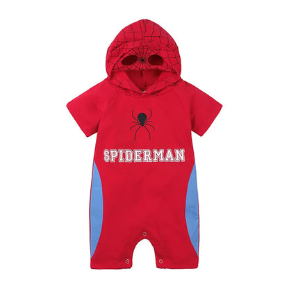 Spider Man Batman Captain Baby Rompers Newborn Baby Kawaii Cute Anime Cartoon Cosplay Costume Jumpsuit Cotton Clothes Kid Gift