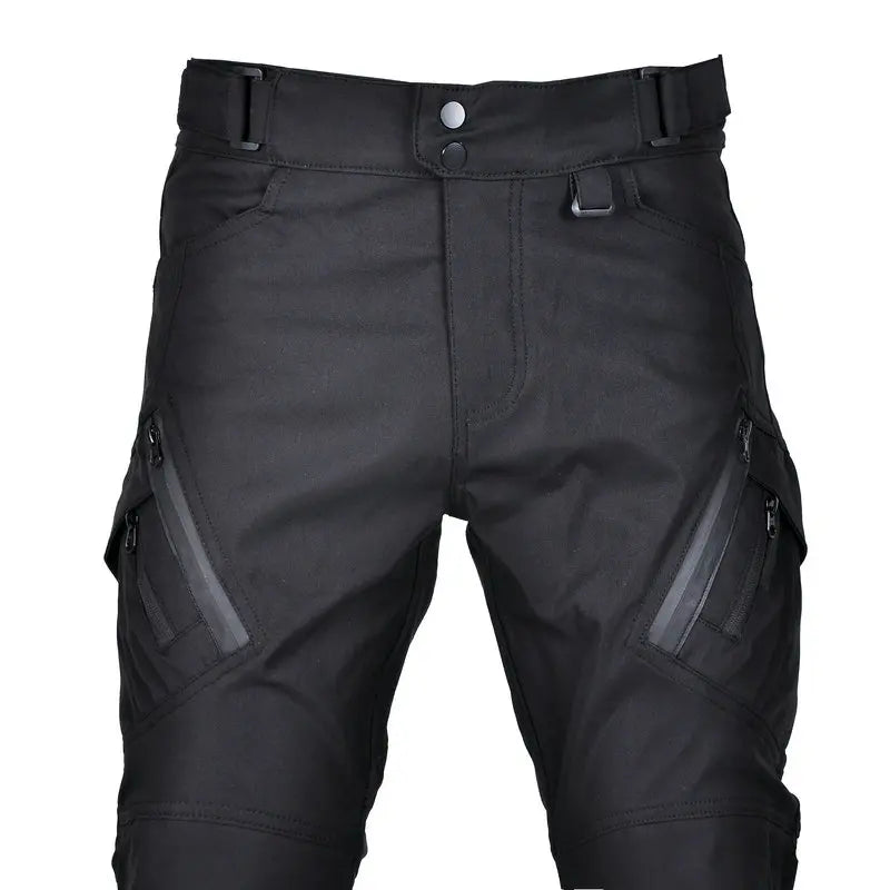 Waterproof Motorcycle Riding Pants All-Season Reflective Strip Adjustable Waistband Knee & Hip Pad for Outdoor Riding pants