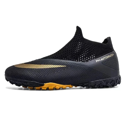 Big Size 49 48 Slip On Soccer Shoes Unisex Long Spike AG/TF Artificial Football Shoes Indoor Anti-slip Training Sport Boots