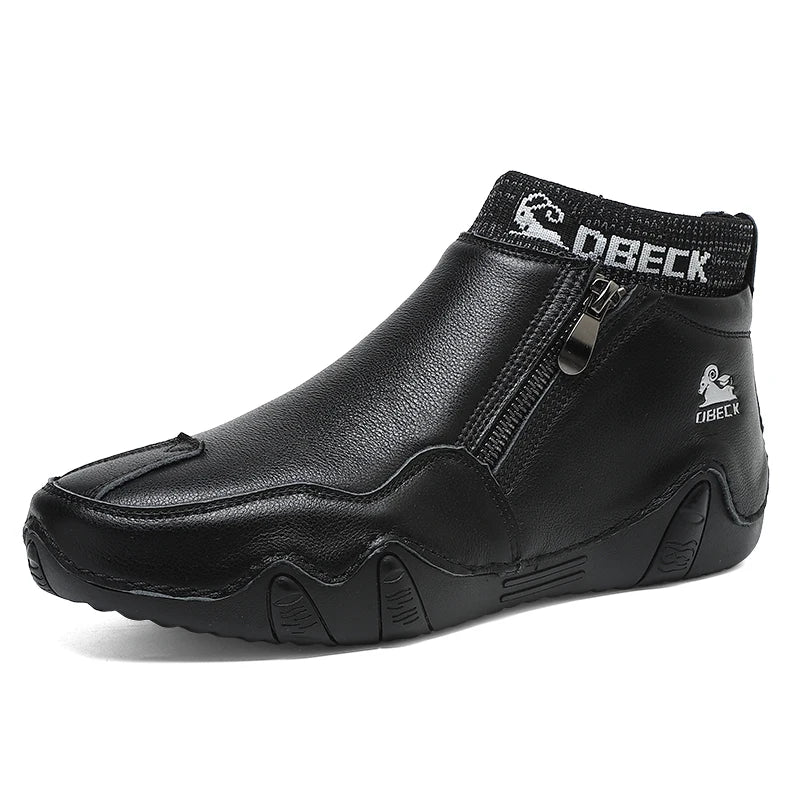 DBECK Men Sneakers Casual Shoes Male High Top Sneakers Winter Warm Designer Fashion Loafers Lace Up Shoes Men Ankle Boots
