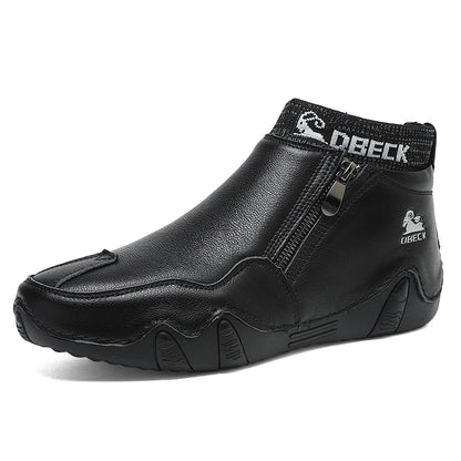 DBECK Men Sneakers Casual Shoes Male High Top Sneakers Winter Warm Designer Fashion Loafers Lace Up Shoes Men Ankle Boots