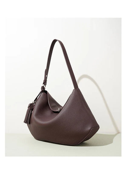 2026 Hot Top Grain Leather Spacious Tote Bag Fashionable Underarm Single Shoulder Crossbody Bag Women Chic Shopping Hobo Handbag