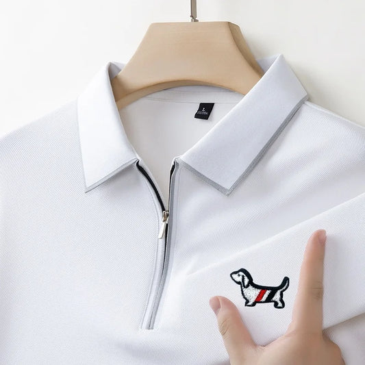 Designer Men's  Lapel Long Sleeve Polo Shirt Spring New Cartoon Embroidery T-Shirt Top Versatile Fashion Business Men's Clothing