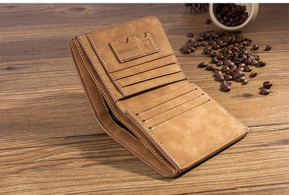Portefeuille Homme Cuir Porte-billets Mince Rétro Cuir de vachette Porte-cartes/ID Inserts Porte-monnaie Luxe Affaires Portefeuille Pliable