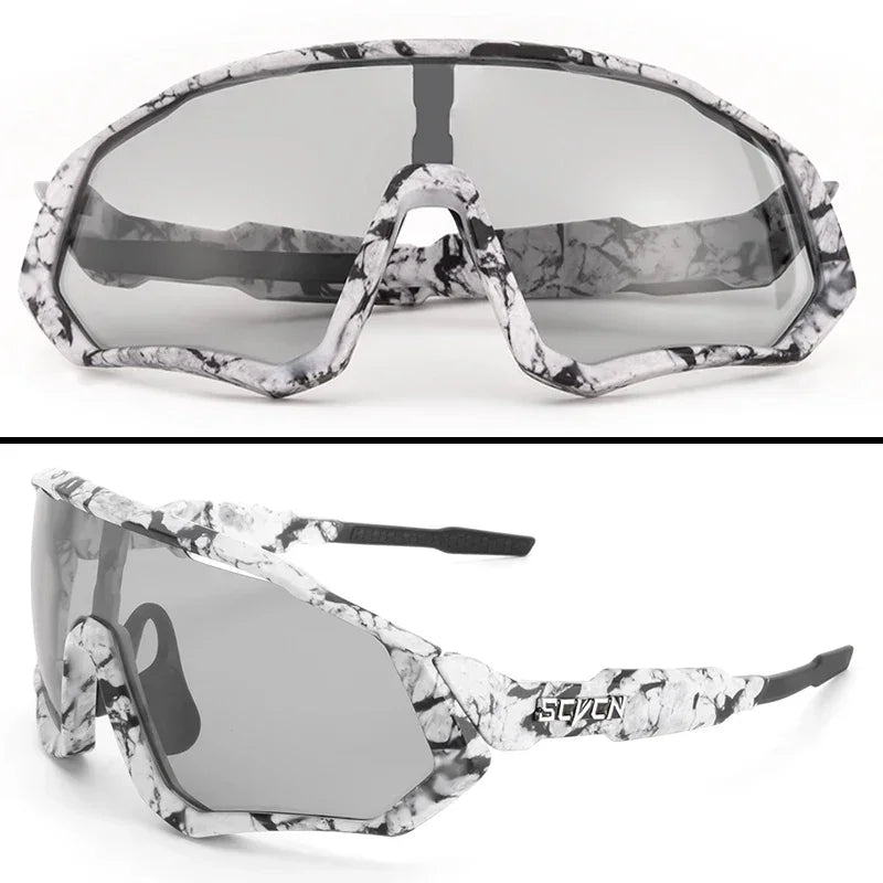 New Style Sunglasses Photochromic Sport Cycling Glasses Bicycle Eyewear Mountain Bike Cycl Goggles UV400 MTB Road for Men