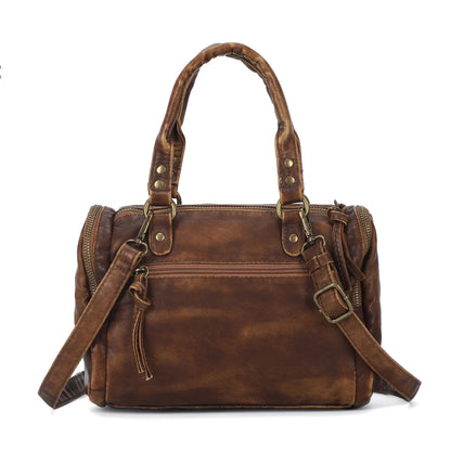 Vintage Women Handbags Small Satchel Top-handle Boston Bag PU Shoulder Bag Fashion Dumpling Pack Multi-pockets Shoulder Bags