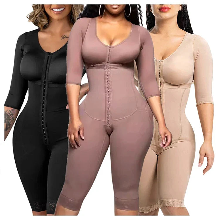 Full Body Colombian Girdles Shaper High Compression Bodysuits Postoperative Postpartum Lipo Arm Slimmer Waist Reducing Shapewear