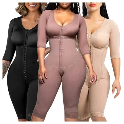 Full Body Colombian Girdles Shaper High Compression Bodysuits Postoperative Postpartum Lipo Arm Slimmer Waist Reducing Shapewear