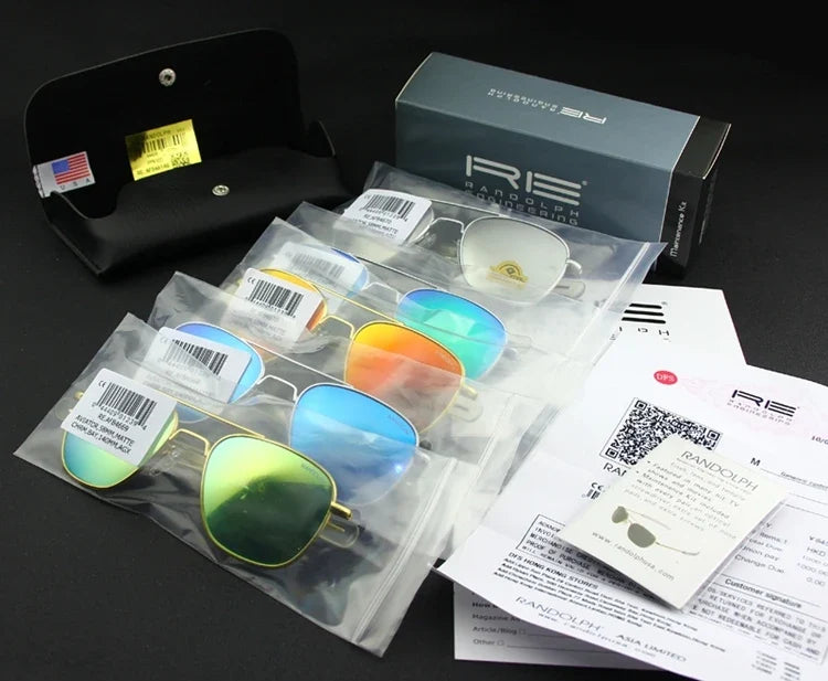 RE Pilot Sunglasses Men Top Quality Brand Designer AGX Tempered Glass Lens AO Sun Glasses Male