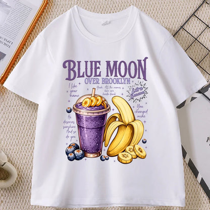 Blue Moon Over Brooklyn T Shirt Men Women Heated Rivalry Extra Banana Smoothie Tshirt Romance Book Movie T-shirt Men's Clothing